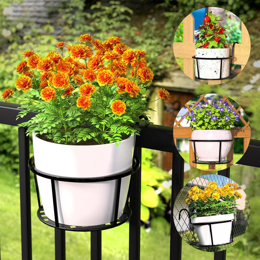 Cesto De Metal Para Plantas Colgantes - Maceta De Balcón Con Gancho Para Jardín Y Terraza Para Plantas De Jardín Y Terraza