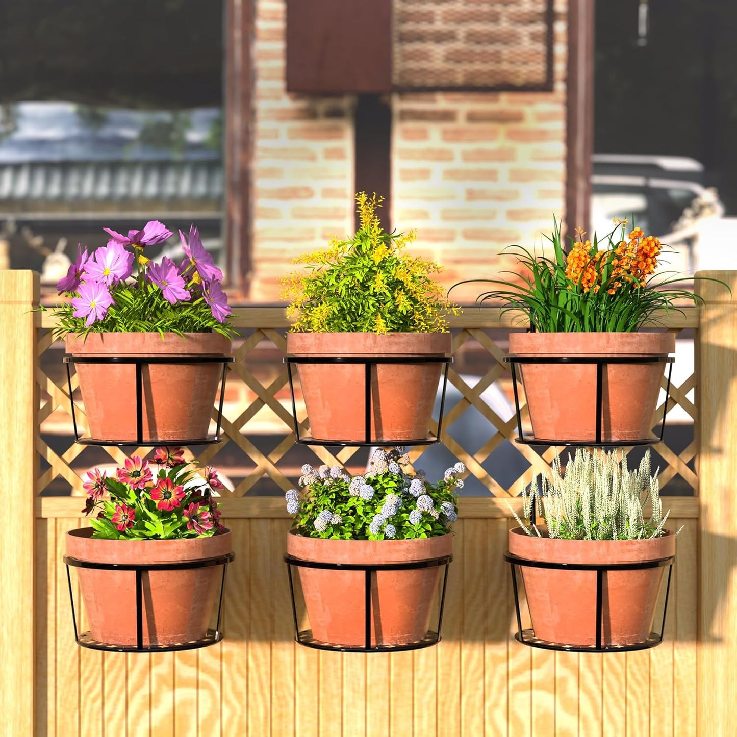 Cesto De Metal Para Plantas Colgantes - Maceta De Balcón Con Gancho Para Jardín Y Terraza Para Plantas De Jardín Y Terraza