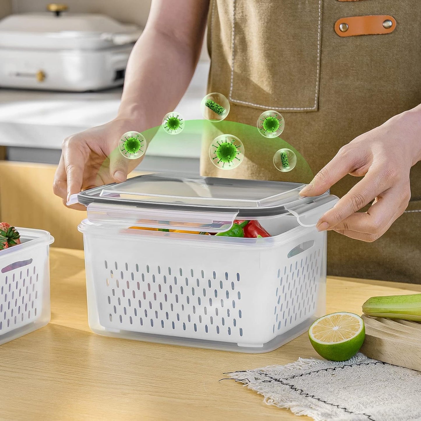 Surtido De 5 Piezas Con Tapas Para Conservar Los Alimentos Práctico Y Práctico Surtido De 5 Piezas Con Tapas