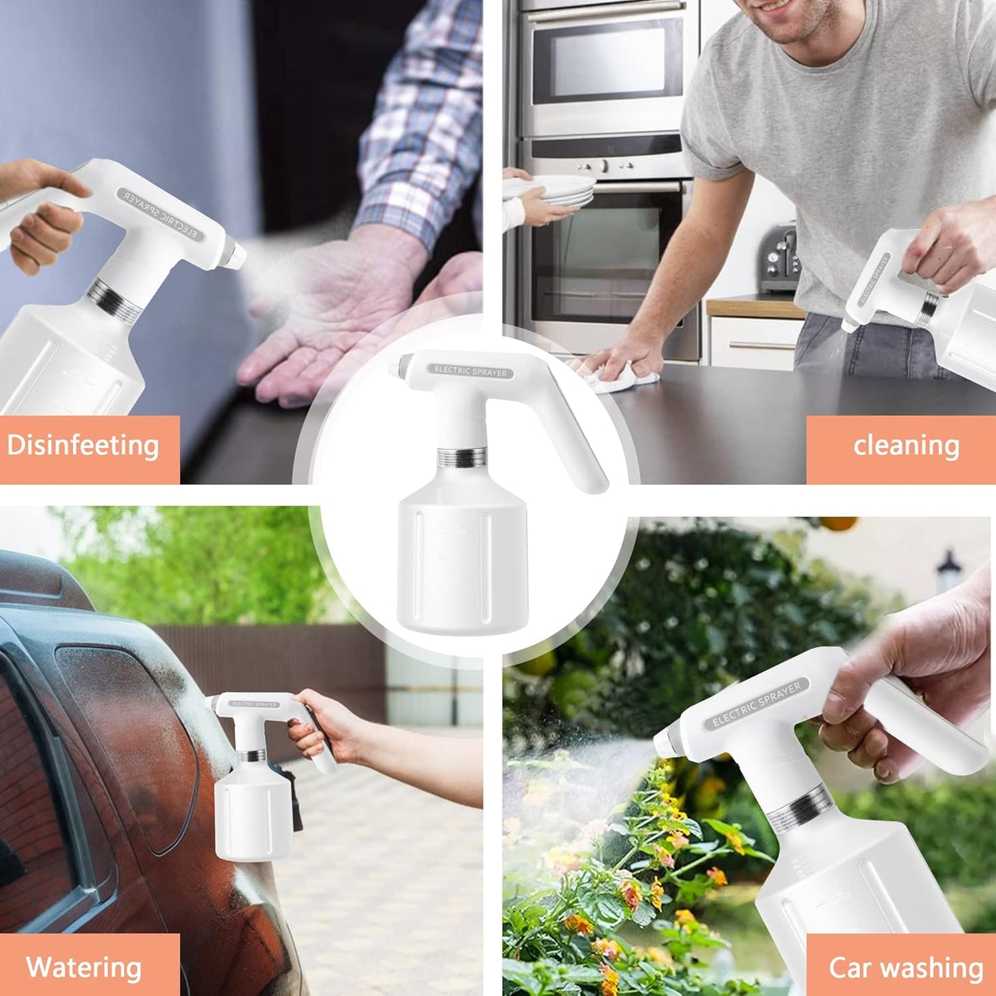 Botella Pulverizadora Eléctrica Para Plantas - Regadera Automática Con Cómoda Asa