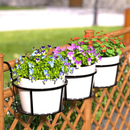 Cesto De Metal Para Plantas Colgantes - Maceta De Balcón Con Gancho Para Jardín Y Terraza Para Plantas De Jardín Y Terraza
