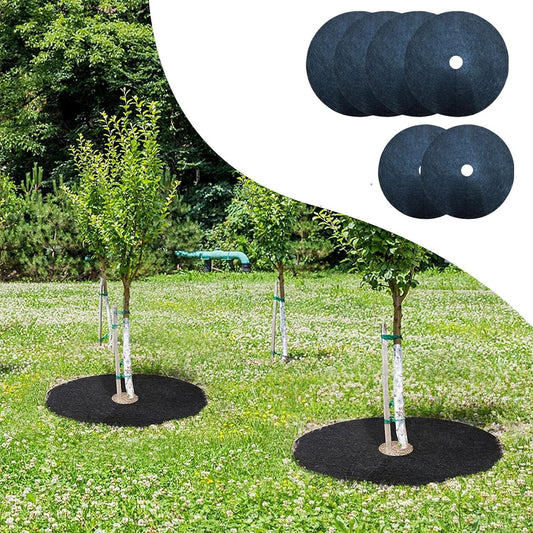 Disco Para Árboles De Vellón Antihierba - Alfombra Transpirable De Protección De Raíces Para Jardín Y Plantas