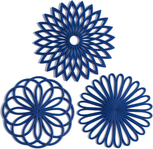 Set de Posavasos de Silicona de 3 Piezas con Alfombrillas Protectoras Resistentes Al Calor Posavasos de Silicona de 3 Piezas