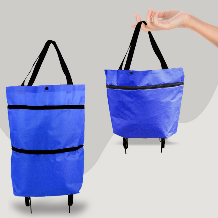 Bolsa De La Compra Plegable 2 En 1 Con Ruedas Bolsa De La Compra Plegable 2 En 1