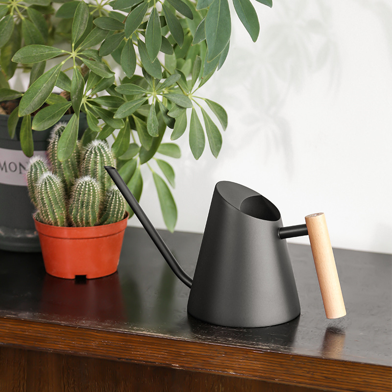 Moderna Regadera con Asa de Madera - Elegante Regadera para las Plantas Del Jardín Esta Regadera Es Ideal para Regar las Plantas Del Jardín