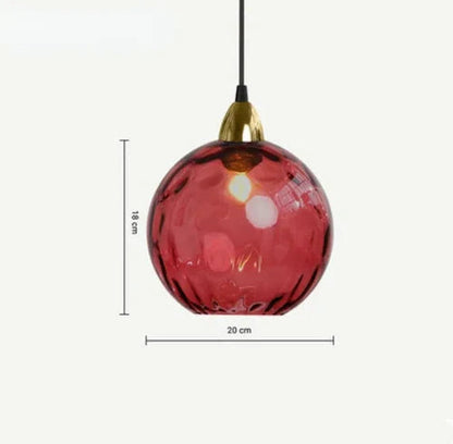 Lámpara Colgante Esférica de Cristal