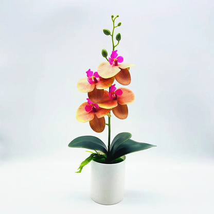 Flor de Orquídea Artificial - Planta Artificial Decorativa para Decoración de Salón y Mesa
