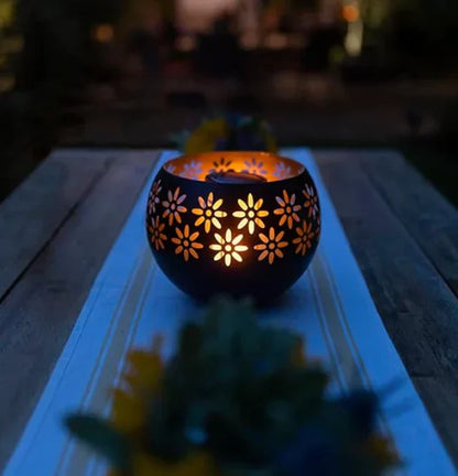 Lámpara De Vela Con Estampado De Flores - Lámpara De Mesa LED Decorativa Para Una Iluminación Con Estilo Lámpara De Mesa Led Decorativa Con Estampado De Flores