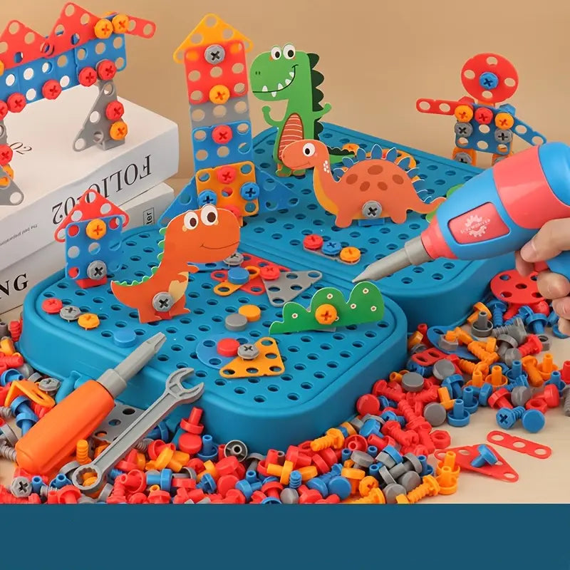 Juego de construcción para niños con adorable diseño de dinosaurio