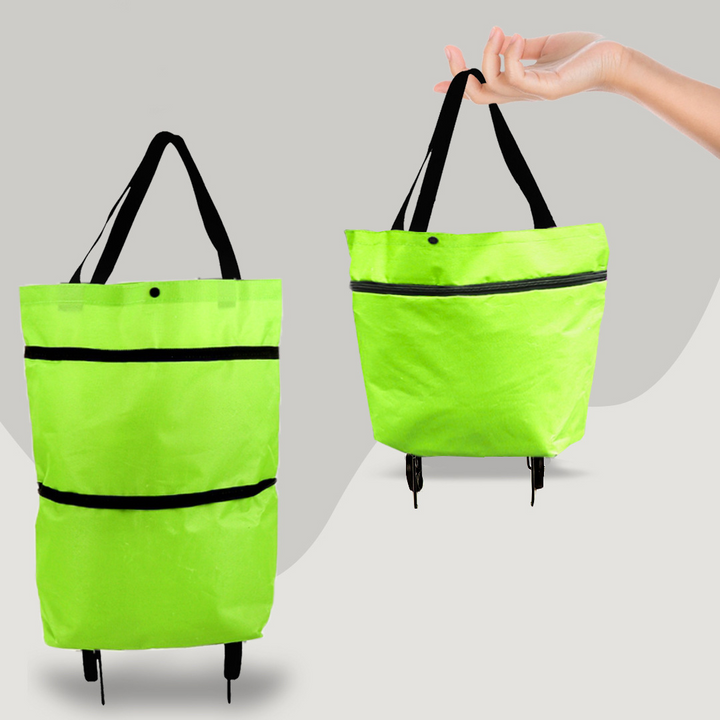 Bolsa De La Compra Plegable 2 En 1 Con Ruedas Bolsa De La Compra Plegable 2 En 1