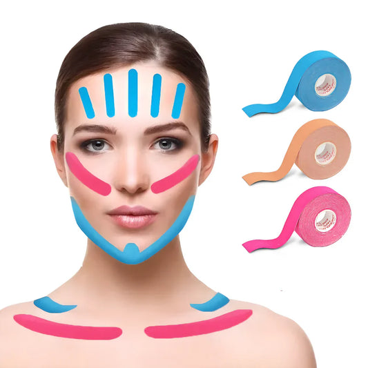 Esparadrapo Kinesiológico para Cara y Cuello para un Apoyo y Alivio Específicos