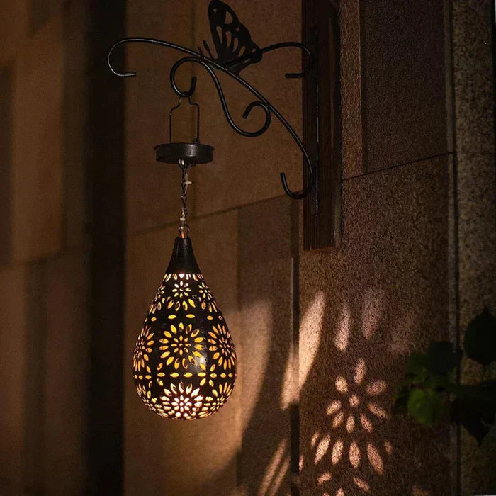 Lámpara De Jardín Con Diseño Floral , Alimentada Por Energía Solar Y Resistente A La Intemperie , Para Una Iluminación Exterior Con Estilo