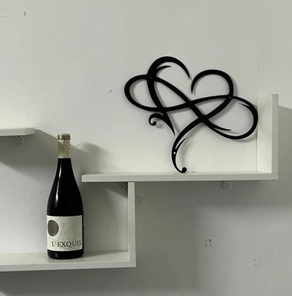 Decoración de Pared de Hierro con Corazón Infinito