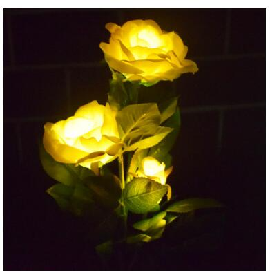 Luces de Rosas Alimentadas por Energía Solar - Enchufe de Jardín con Panel Solar para Iluminación Decorativa
