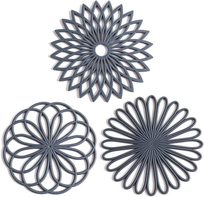 Set de Posavasos de Silicona de 3 Piezas con Alfombrillas Protectoras Resistentes Al Calor Posavasos de Silicona de 3 Piezas