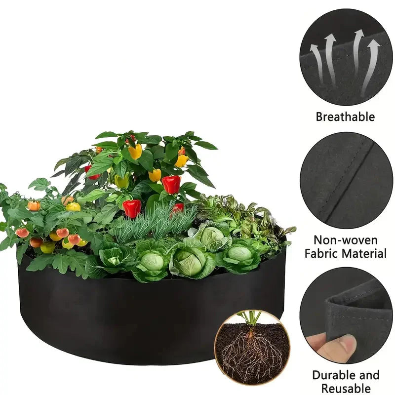 Bolsa Redonda Para El Crecimiento De Las Plantas - Contenedor De Jardín Para Facilitar El Crecimiento De Las Plantas Bolsa Redonda Para El Crecimiento De Las Plantas