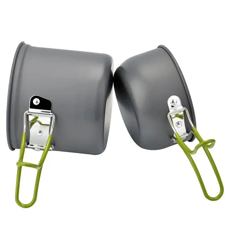 Batería De Cocina Para Camping Con Cubertería De Acero Inoxidable Y Bolsa De Transporte Batería De Cocina Para Camping Con Cubertería De Acero Inoxidable Y Bolsa De Transporte
