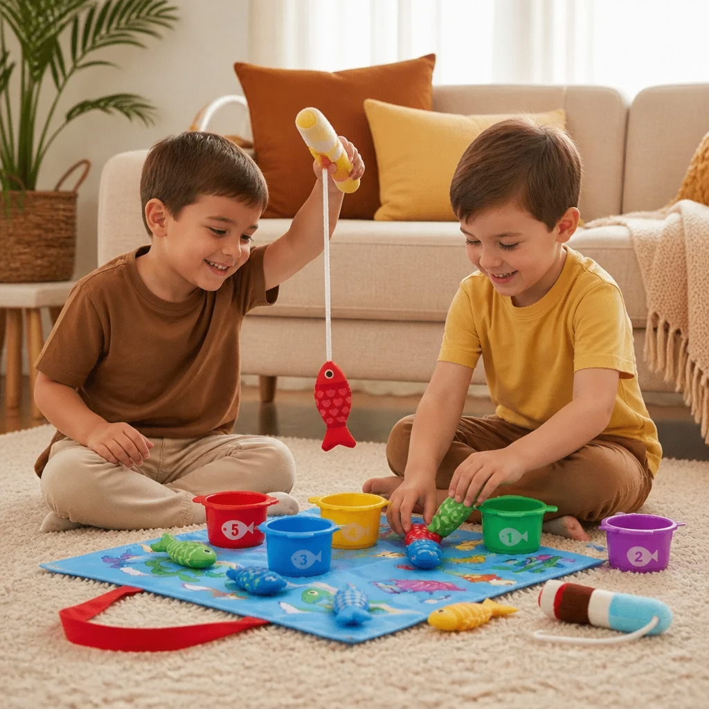 Juguete Infantil Montessori De Estanque De Peces De Peluche