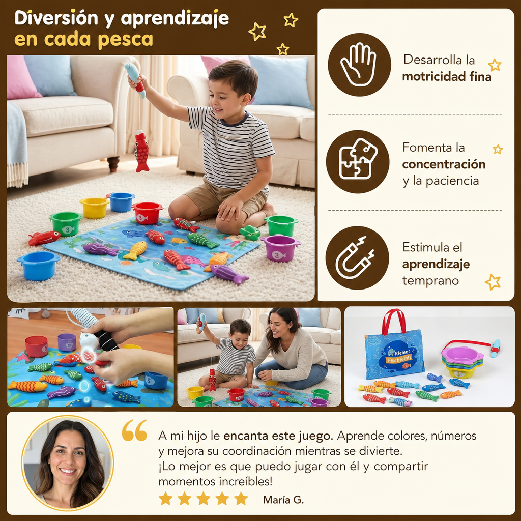 Juguete Infantil Montessori De Estanque De Peces De Peluche