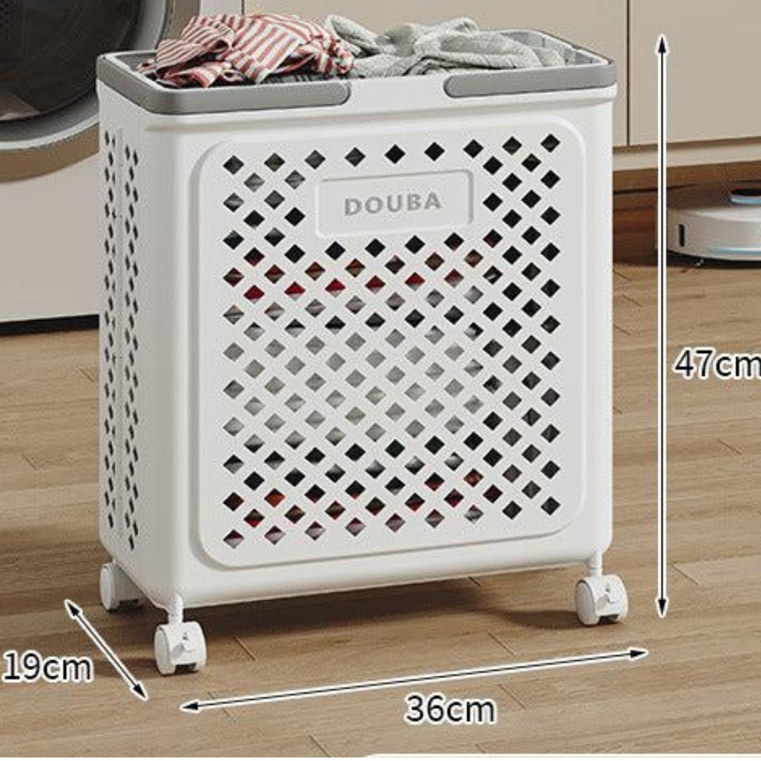 Cesto de la Ropa Plegable con Ruedas