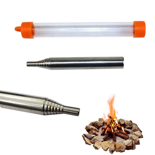 Soplete de Supervivencia para Hogueras y Cocina Al Aire Libre Survival Blowpipe For Campfires & Outdoor Cooking Survival