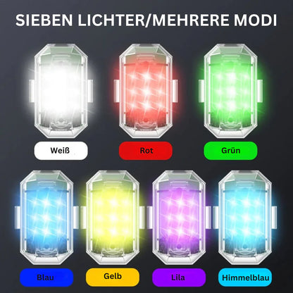 Luz Trasera Led Inalámbrica Para Moto - Mando A Distancia Recargable Para Luz De Freno Y Advertencia