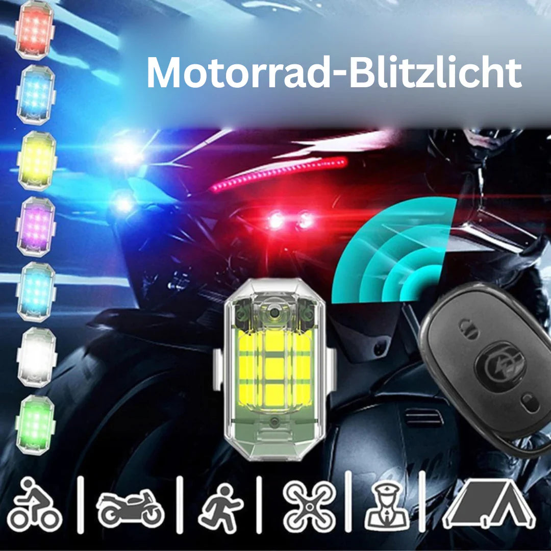 Luz Trasera Led Inalámbrica Para Moto - Mando A Distancia Recargable Para Luz De Freno Y Advertencia