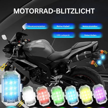 Luz Trasera Led Inalámbrica Para Moto - Mando A Distancia Recargable Para Luz De Freno Y Advertencia