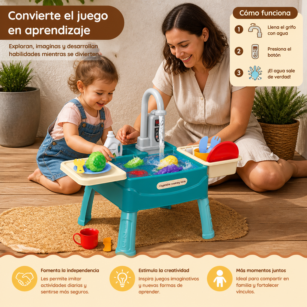 Water Wonder – Cocina de Juguete con Grifo Mágico de Agua