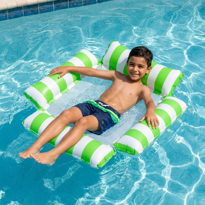 Asiento Inflable de Piscina para Niños – Hamaca Acuática con Superficie de Malla