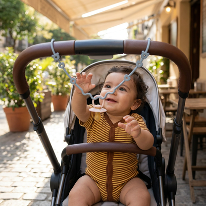 Cadena de silicona para bebé con protección anti-pérdida – para chupetes y juguetes (5 piezas)