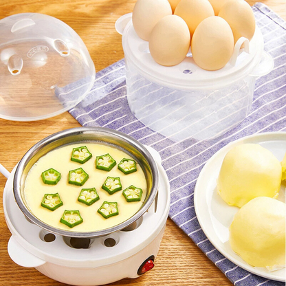Cocedor De Huevos Eléctrico Y Vaporera - Aparato Multifuncional Compacto Para Huevos Perfectos Y Alimentos Al Vapor Cocción De Huevos Al Vapor