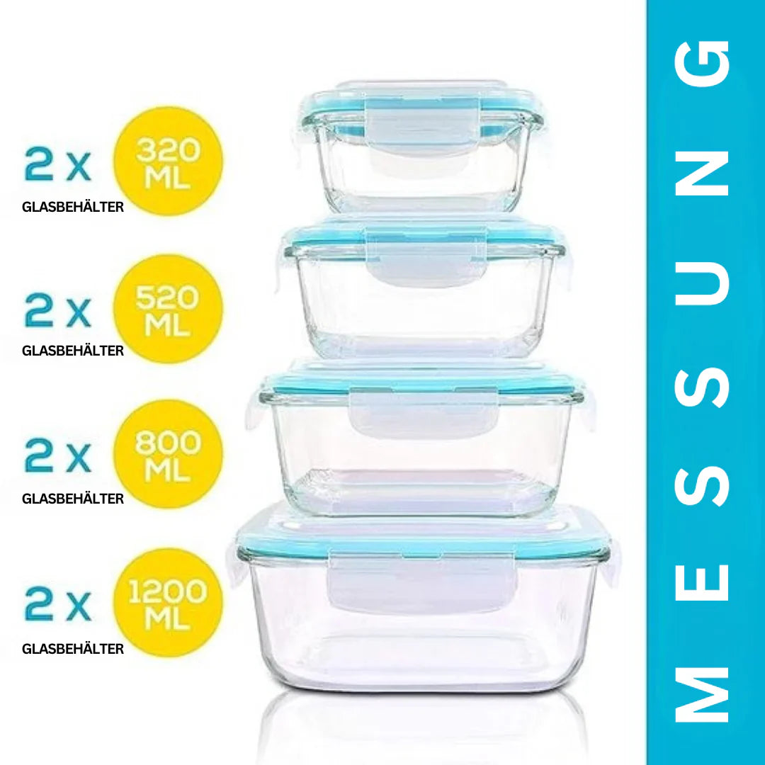 Juego de Tarros de Cristal para Guardar Alimentos - Recipientes Herméticos con Tapa para la Cocina y la Preparación de Comidas los Tarros de Cristal para Guardar Alimentos con Tapa Son Ideales para la Cocina y la Preparación de Comidas