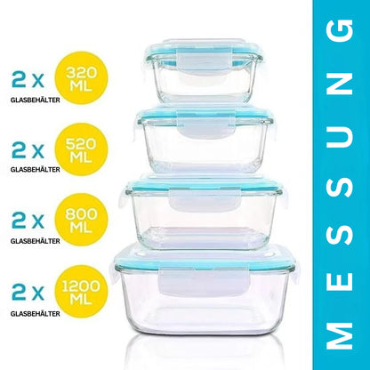 Juego de Tarros de Cristal para Guardar Alimentos - Recipientes Herméticos con Tapa para la Cocina y la Preparación de Comidas los Tarros de Cristal para Guardar Alimentos con Tapa Son Ideales para la Cocina y la Preparación de Comidas