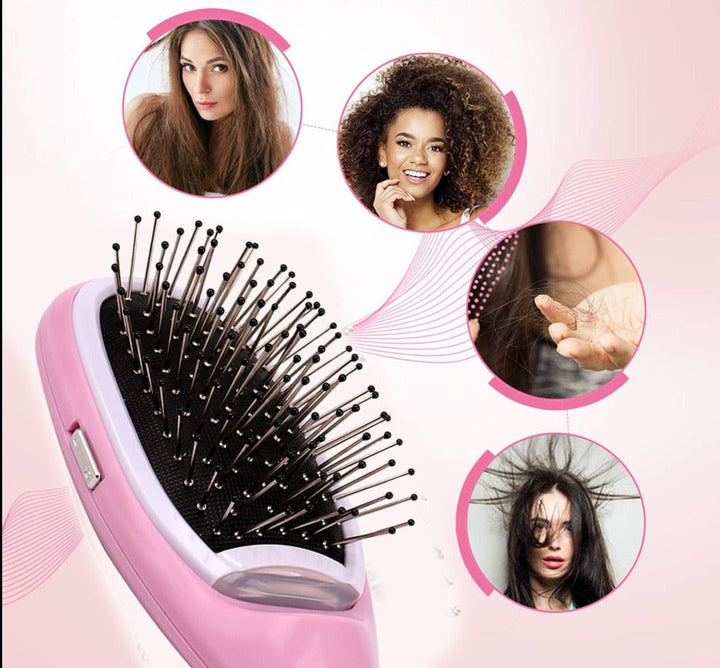 Cepillo de Iones - Cepillo Eléctrico Antiestático para un Cabello Suave y Sano