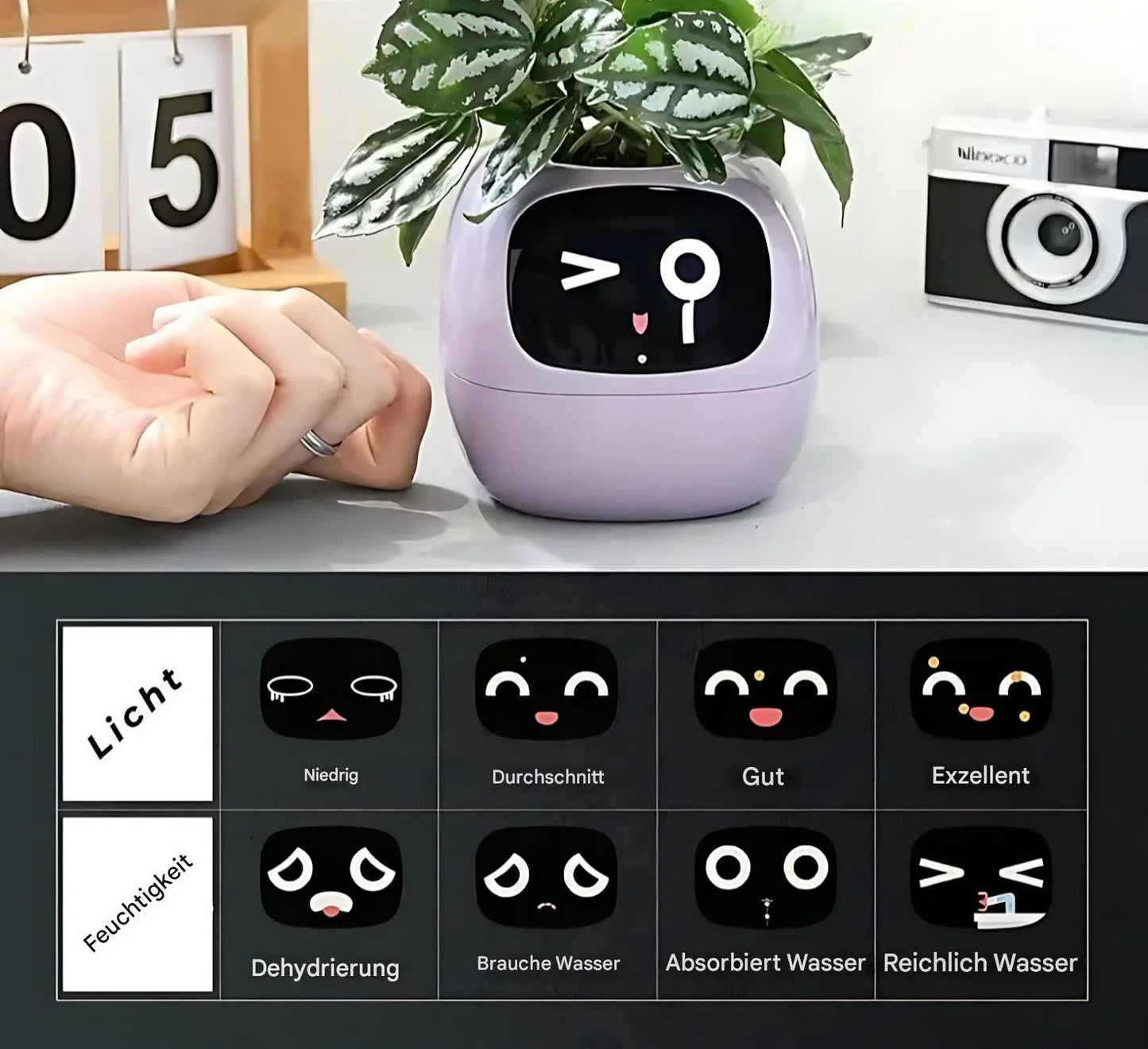 Maceta Inteligente Automática Con Sistema De Riego Y Luces LED