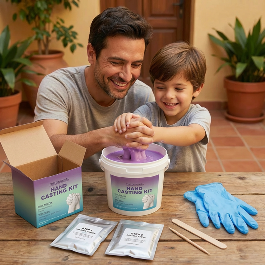 Kit de Huellas de Manos para Familias y Parejas – Set de Recuerdo 3D en Yeso