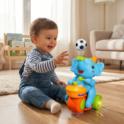 Juguete elefante con pelota voladora