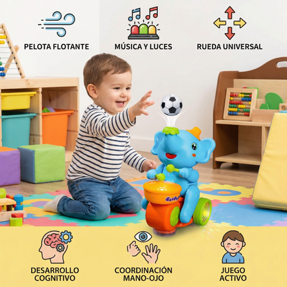 Juguete elefante con pelota voladora