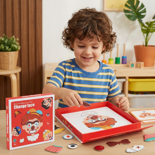 Rompecabezas educativo de expresiones faciales para niños