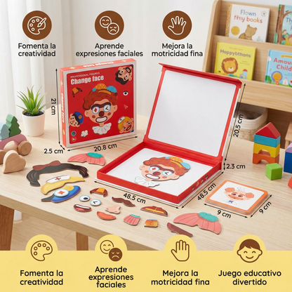 Rompecabezas educativo de expresiones faciales para niños