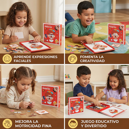 Rompecabezas educativo de expresiones faciales para niños