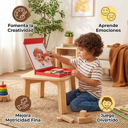Rompecabezas educativo de expresiones faciales para niños