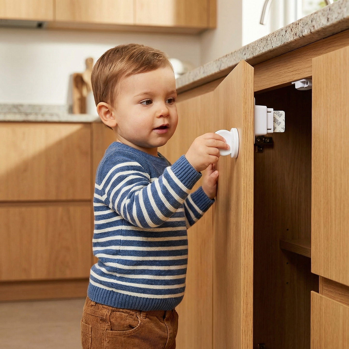 Juego de cierres magnéticos de seguridad infantil para armarios y puertas