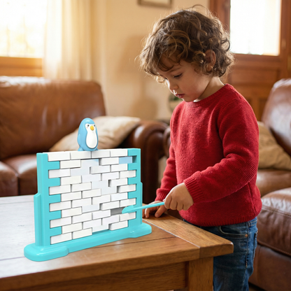 Juego familiar de equilibrio pared de hielo pingüino