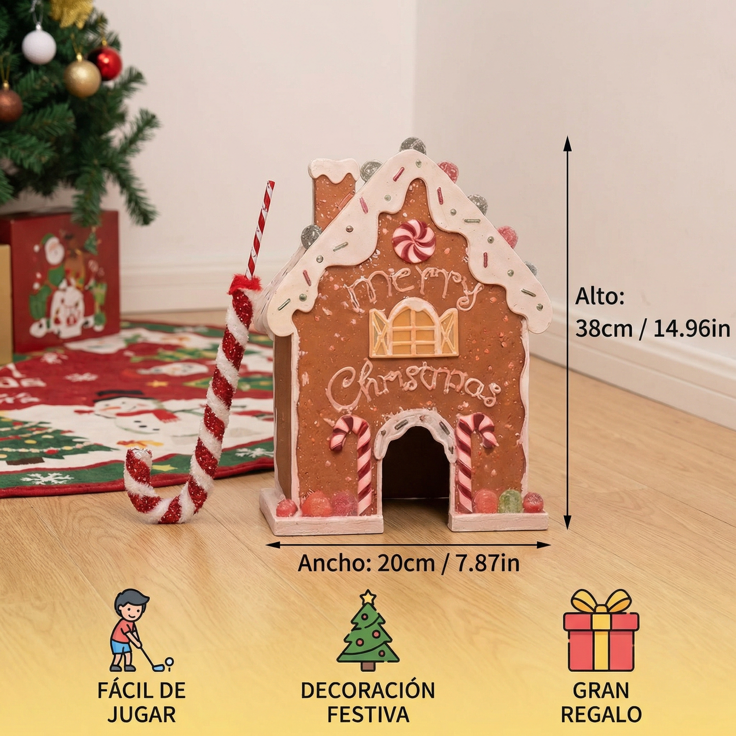 Juguete de golf navideño de jengibre