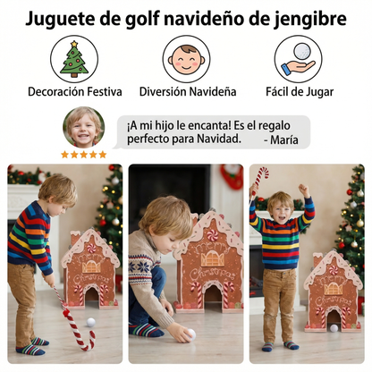 Juguete de golf navideño de jengibre