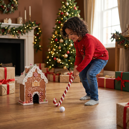 Juguete de golf navideño de jengibre