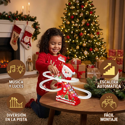 Diversión en la montaña rusa de Papá Noel