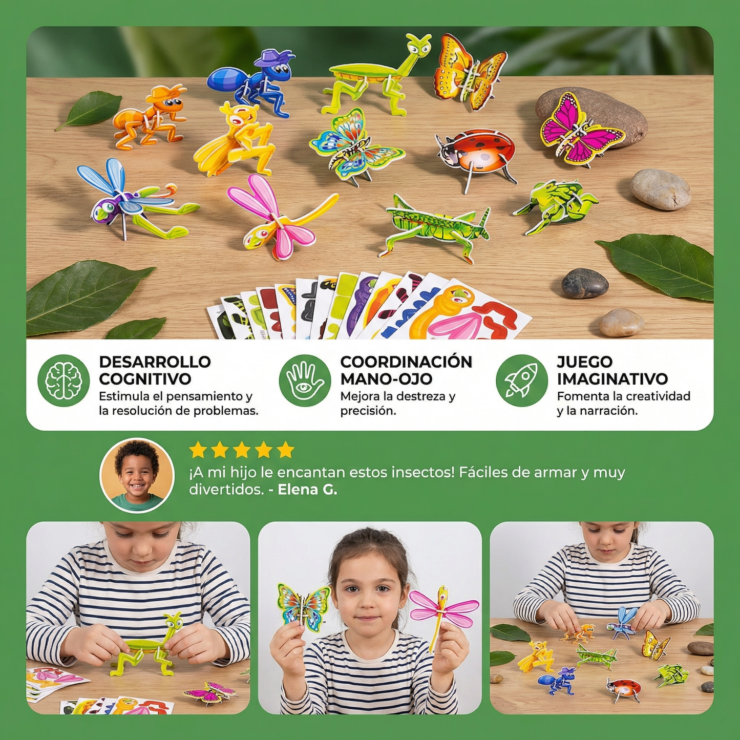 Set de rompecabezas 3D de dibujos animados para niños